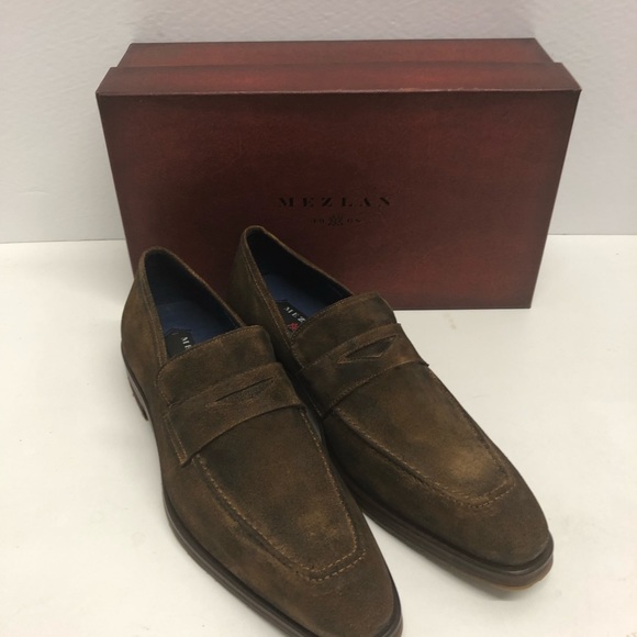Mezlan Other - Mezlan shoes suede slip on loafer cognac captoe